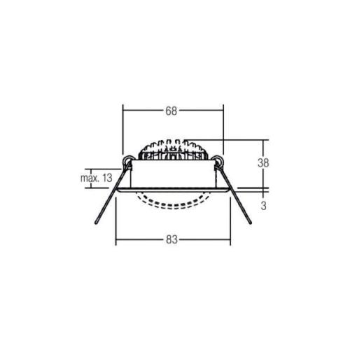 BRUMBERG LED-Einbauspot BB09, RC, Treiber rund, weiß