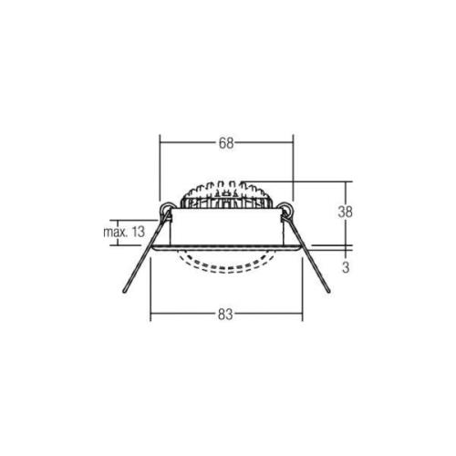 BRUMBERG LED-Einbaustrahler BB09, on/off, edelstahl