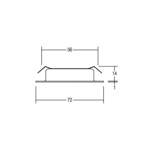 BRUMBERG LED-Einbaudownlight BB17, on/off, nickel matt