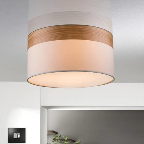 Deckenlampe Libba mit Dekor in Holzoptik