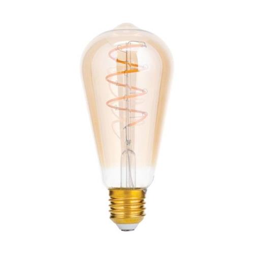 LED-Rustikalampe E27 ST64 4W amber 2.200K dimmbar