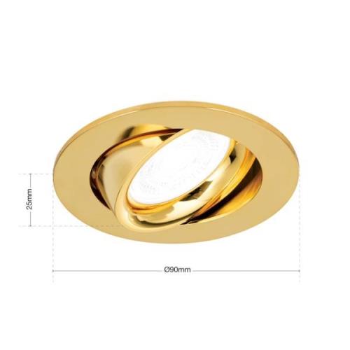 Einbauspot Choice, Aluminium, schwenkbar, gold