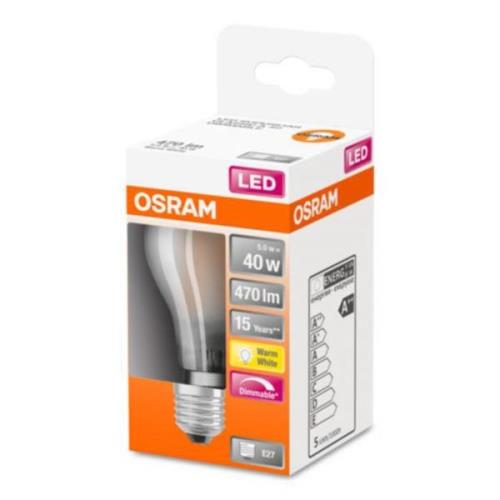 OSRAM Classic A LED-Lampe E27 4,8W 2.700K matt dim