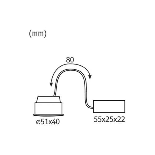 Paulmann Coin Base LED 3-Step-dim 100° 5W 3.000K