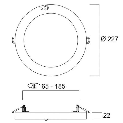 Sylvania Start 5in1 LED-Downlight Ein-/Aufbau PIR