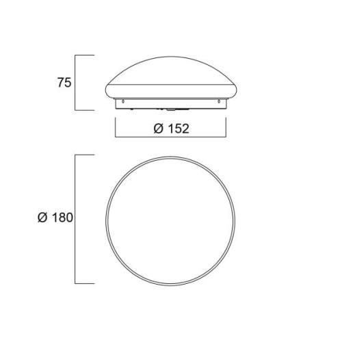 Sylvania Start Surface LED-Deckenleuchte, Ø 18 cm