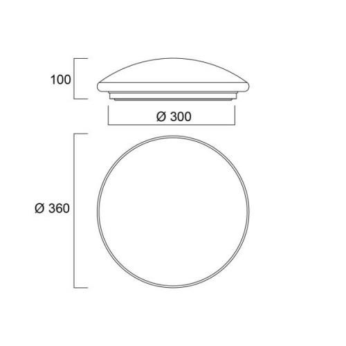 Sylvania Start Surface LED-Deckenleuchte, Ø 36 cm