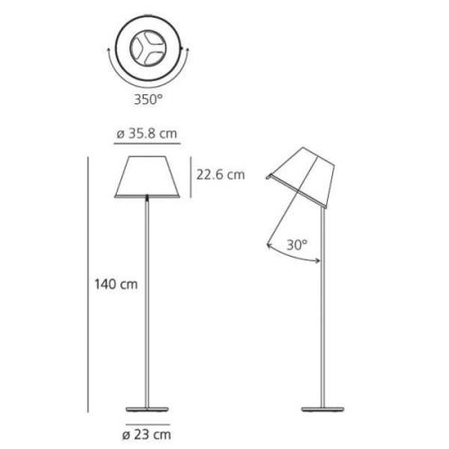 Artemide Choose Stehleuchte pergament/chrom