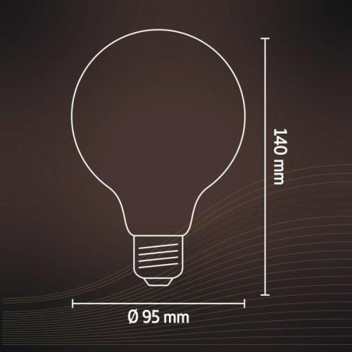 Calex E27 G95 3,8W LED-Filament Flex 821 gold dim