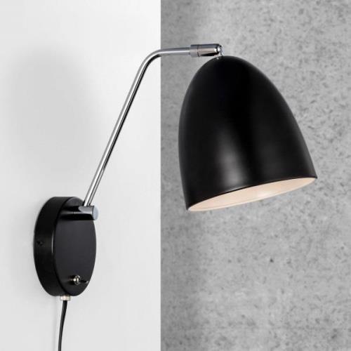 Wandlampe Alexander mit Kabel u. Stecker, schwarz