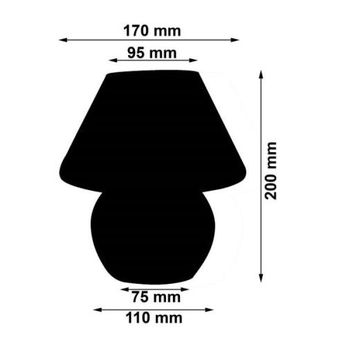 Tischleuchte Glas, weiß Ø 17 cm