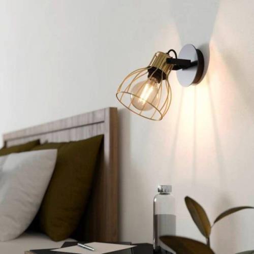 EGLO Sambatello Wandlampe 1-flammig schwarz/gold