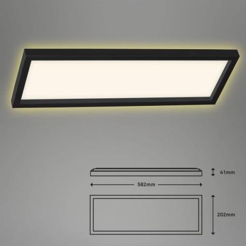 LED-Deckenlampe 7365, 58 x 20 cm, schwarz