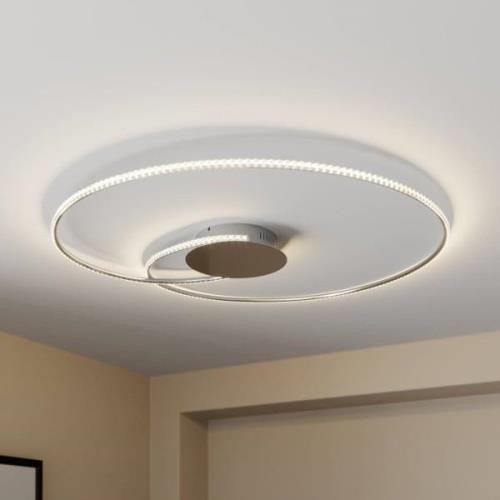 Lindby LED-Deckenleuchte Joline, Kristalle, 90 cm, Metall