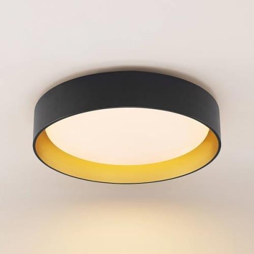 Lindby Gracjan LED-Deckenleuchte CCT schwarz gold