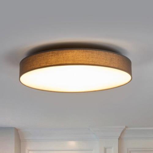 LED-Stoffdeckenlampe Saira, 50 cm, grau