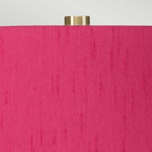 Textil-Tischleuchte Isla messing antik/cranberry