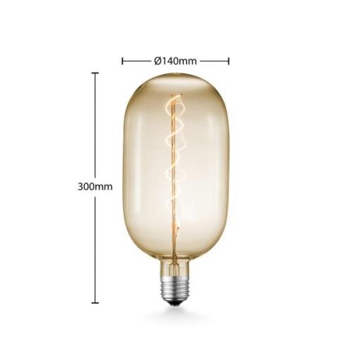 Lucande LED-Lampe E27 T140 4W 2.700K dimmbar amber