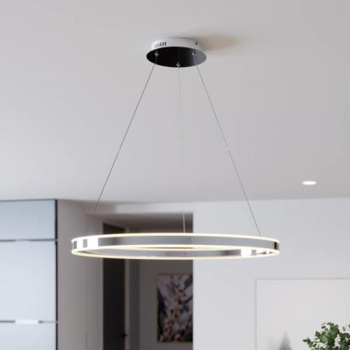 LED-Pendelleuchte Lyani in Chrom, dimmbar, 80 cm