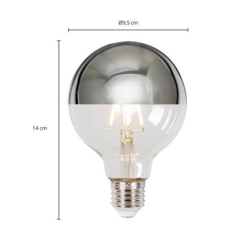 E27 3,8W LED-Kopfspiegellampe G95, 2700K silber