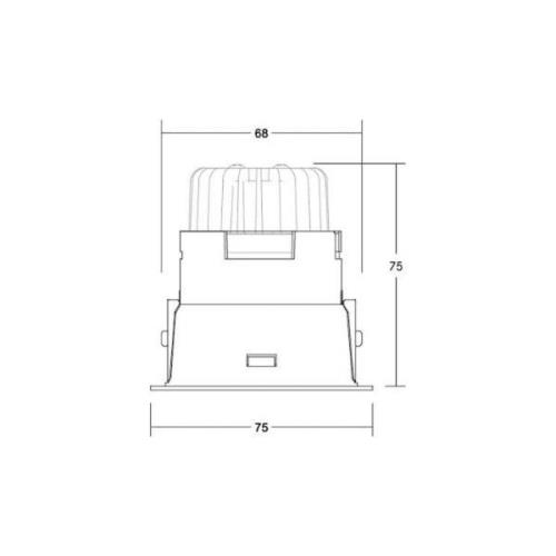 BRUMBERG LED-Einbauspot Binato, RC-dim-to-warm, schwarz