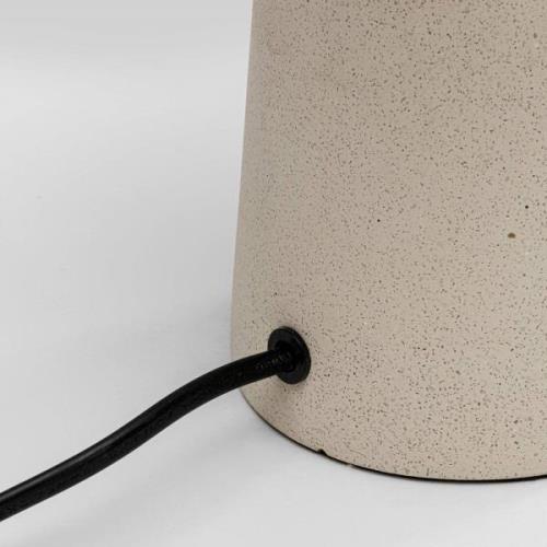 KARE Tischlampe Bollie, Betonfuß beige, Opalglas Höhe 31 cm