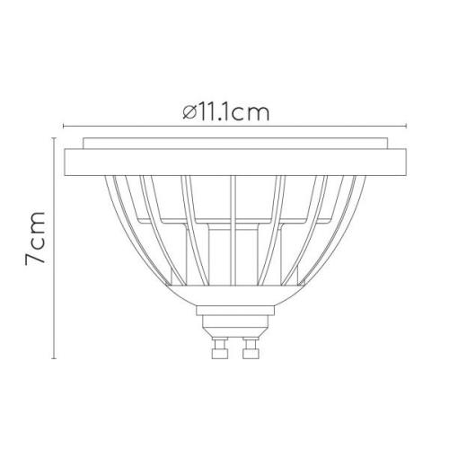 LED-Reflektor GU10 12W 3000K dim to warm, schwarz