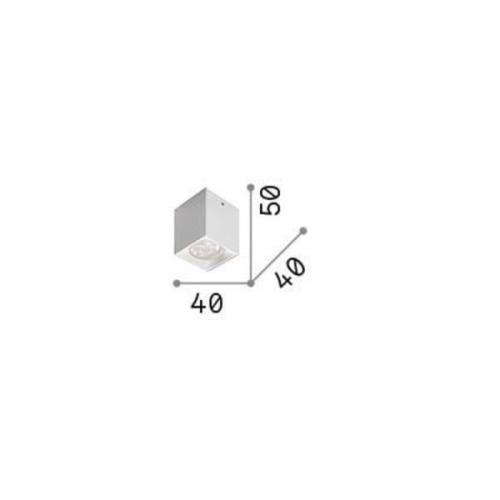 Ideal Lux LED-Downlight Dot Square, weiß, Aluminium, 3.000 K