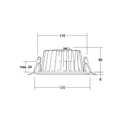 BRUMBERG LED-Einbaudownlight Lydon Mini, weiß, DALI, 4.000 K