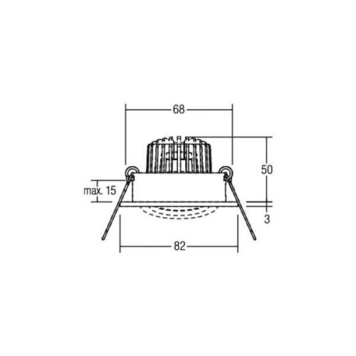 BRUMBERG LED-Einbaustrahler Tirrel-R, on/off, alu matt