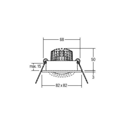 BRUMBERG LED-Einbaustrahler Tirrel-S, on/off, hellgold