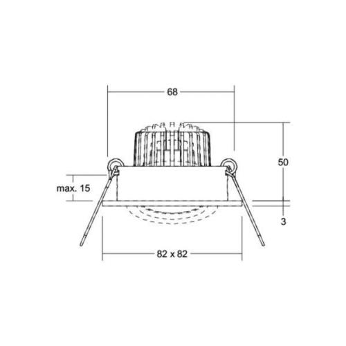 BRUMBERG LED-Einbauspot Tirrel-S, RC, Treiber rund, alu matt