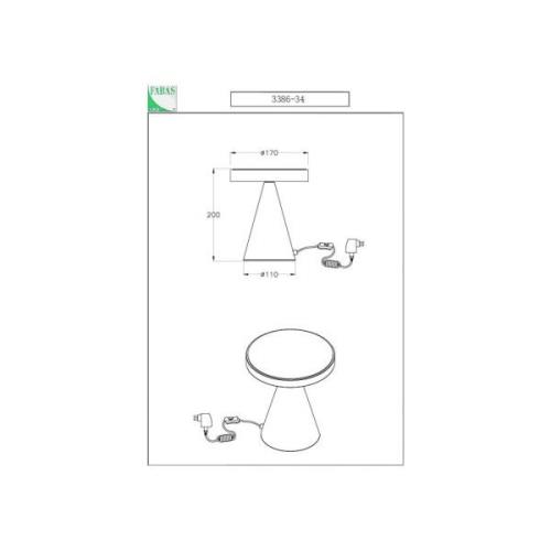 LED-Tischleuchte Neutra, Höhe 20 cm, schwarz, Touchdimmer