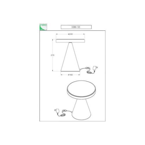 LED-Tischleuchte Neutra, Höhe 27 cm, weiß, Touchdimmer