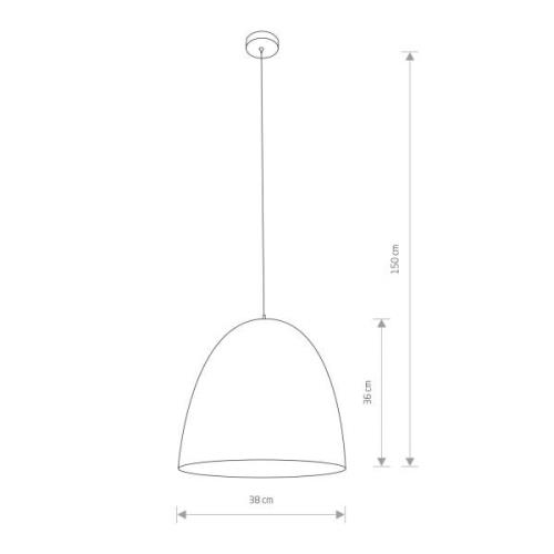 Pendelleuchte Egg M aus Metall, Ø 38 cm, schwarz