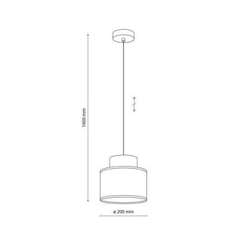 Hängeleuchte Duo, Juteschirm, rostbraun/naturbraun, Ø 20 cm