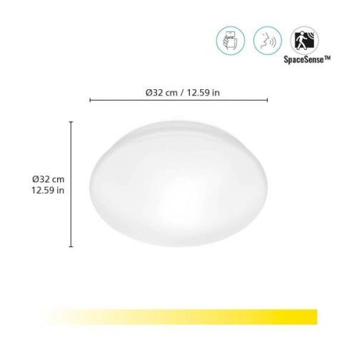 WiZ Adria LED-Deckenlampe, 17 W, warmweiß