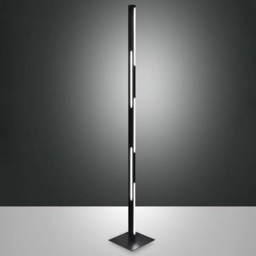 LED-Stehleuchte Ling, schwarz, Höhe 165 cm, dimmbar, Metall