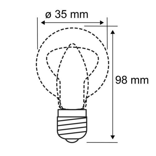 LED-Lampe E14 B35 5W 840 matt dimmbar