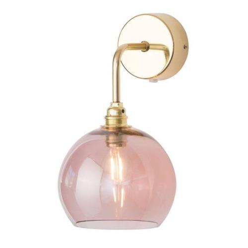 EBB & FLOW Rowan Wandlampe gold Schirm rosé-braun