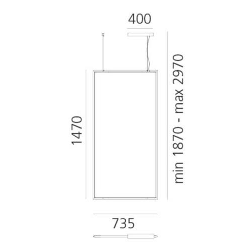 Artemide Discovery Rectangular DALI schwarz 3.000K