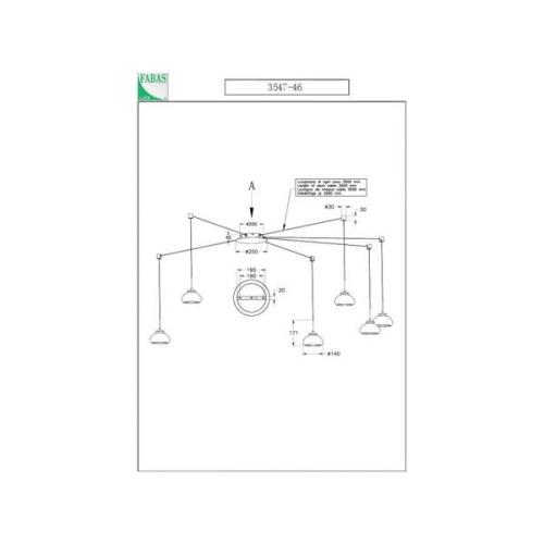 LED-Hängeleuchte Arabella, rauchgrau, 6-flammig, dezentral