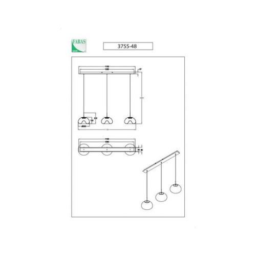 LED-Hängeleuchte Brena, transparent, 3-flammig, dimmbar, CCT