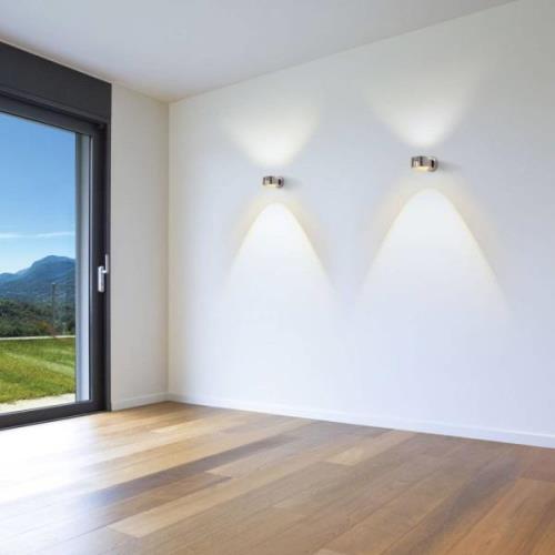 LED-Wandleuchte Puk Maxx Wall, chrom