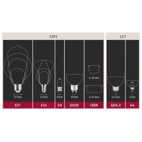 LED-Globelampe E27 6W G125 Fil 2.700K opal dimmbar