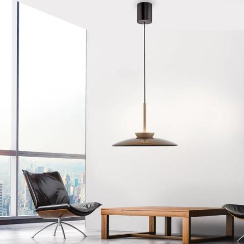 PURE LED-Hängelampe E-Moon bronze Glas/Aluminium Ø 50 cm CCT