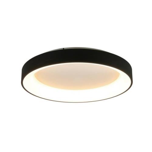 LED-Deckenlampe Niseko II CCT Fernbedienung, Ø 78cm, schwarz