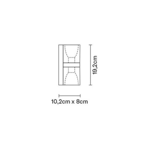 Fabbian Cubetto Wandleuchte Up/Down, GU10, klar