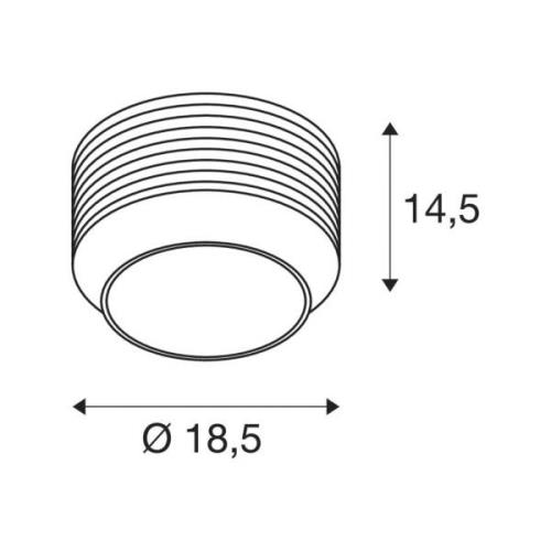 SLV Deckenlampe Pantilo Rope 19, goldfarben, Glas