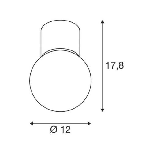 SLV Bad-Deckenlampe Varyt, weiß, Aluminium, Ø 12 cm